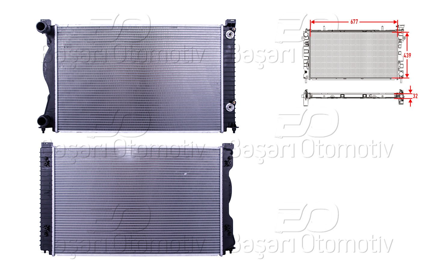 Su Radyatoru Brazıng At 677X439x32 Mm Audı A6 2.0 4F0121251R