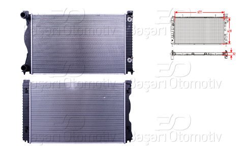 Su Radyatoru Brazıng At 677X439x32 Mm Audı A6 2.0 4F0121251R