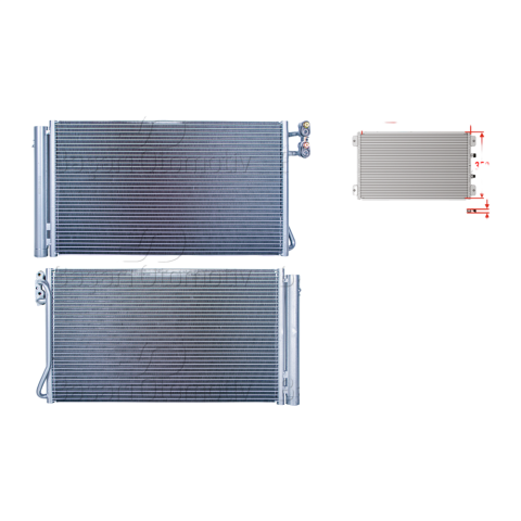 Klima Radyatörü BMW 1 Serisi E81-E82-E87-E88 - 3 Serisi E90-E91-E92-E93 - X1 E84 - Z4 E89 Dizel 2005- 64509169789