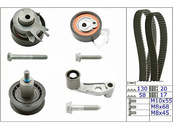 Ina Triger Seti VW Polo - Golf 4 - Cordoba - Fabia AHW-BBY-BKY-BBZ-BCB-CGGB 1.4-1.6 16V 1999- 036109119M