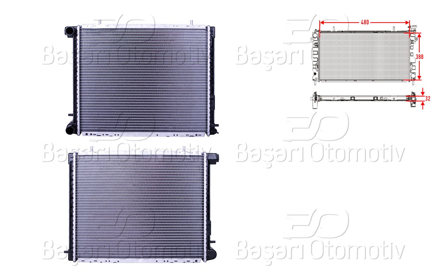 Su Radyatoru Brazıng Mt 480X388x32 Renault R19 1. 7700790964