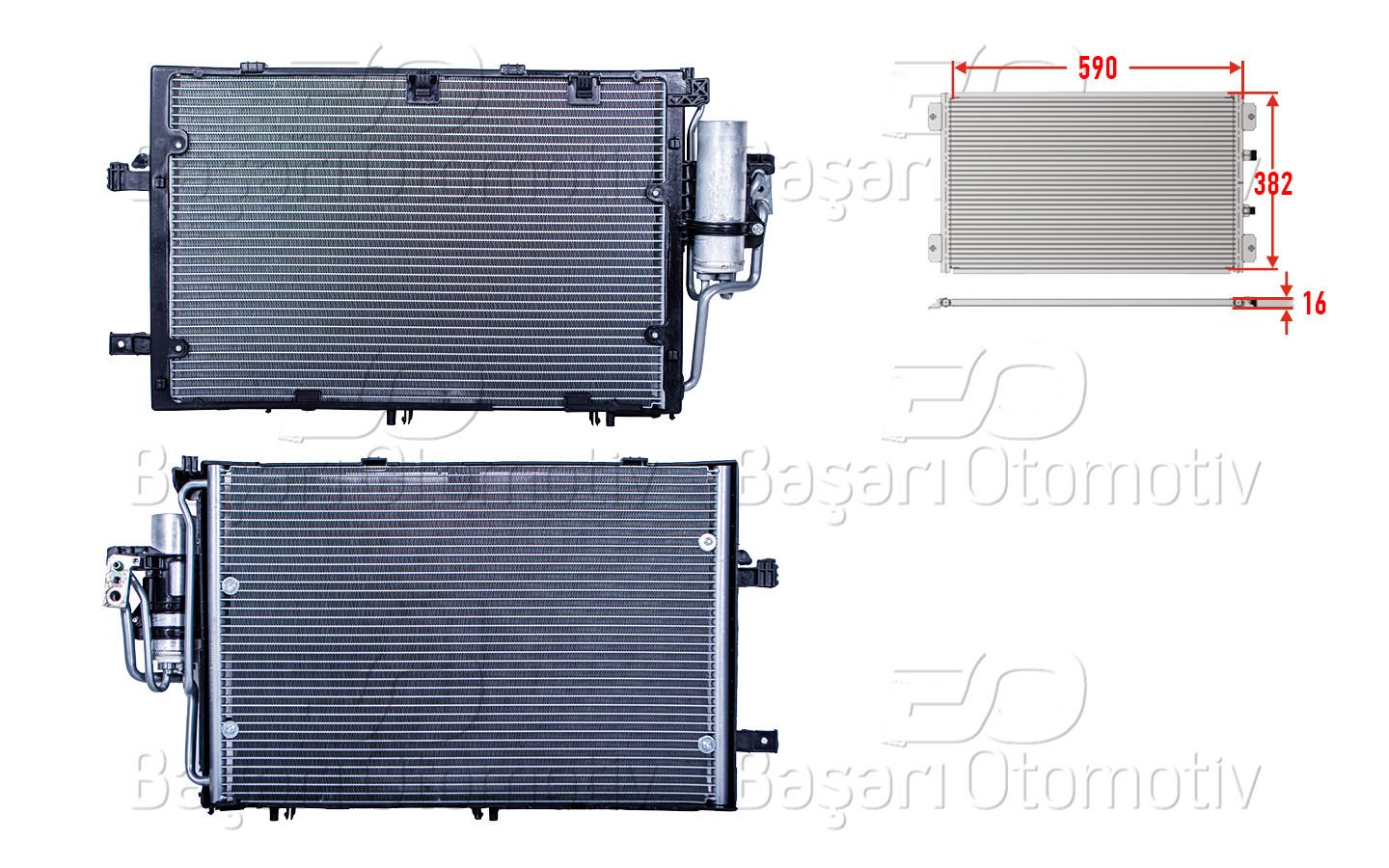 Klıma Radyatoru 590X382x16 Opel Combo C Corsa C Tıgr 1850000