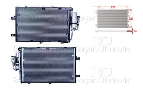 Klıma Radyatoru 590X382x16 Opel Combo C Corsa C Tıgr 1850000