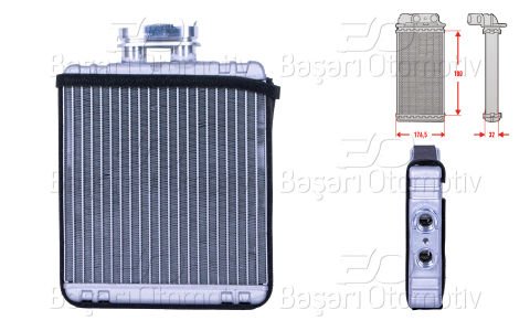 Kalorıfer Radyatoru Brazıng 179X178x32 Audı A1 1.2 6Q0819031