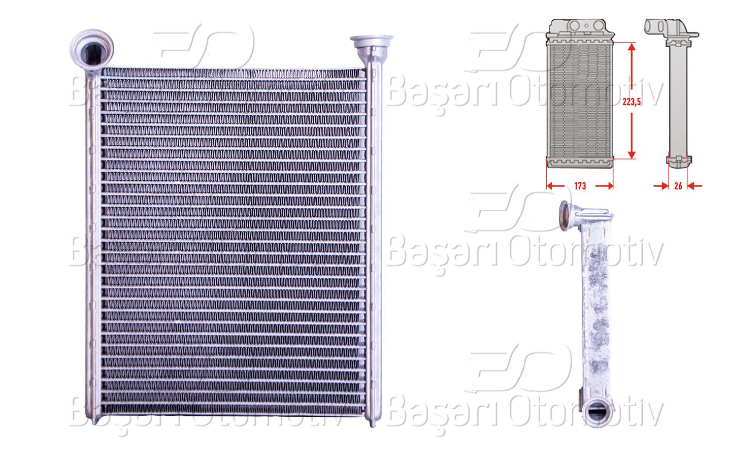 Kalorıfer Radyatoru Brazıng 173X223 Mm Peugeot508 1. 6448.W9