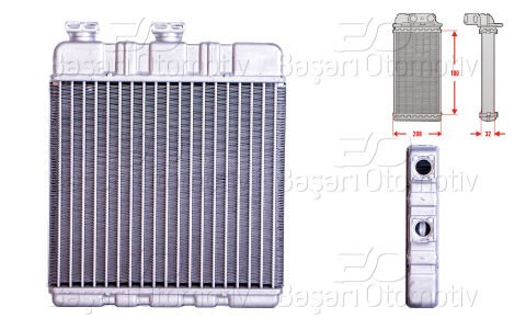 Kalorıfer Radyatoru Brazıng 180X210 Mm Opel Astra G  1618142