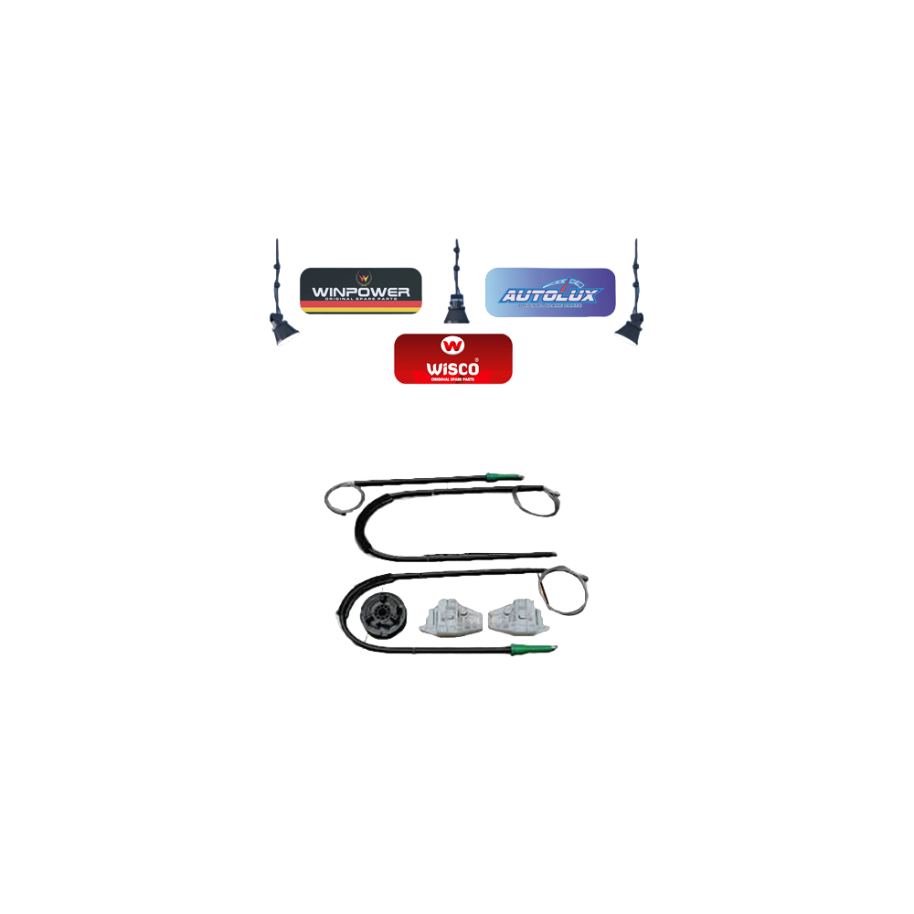 Cam Kriko Tamir Takımı Ön Sol 4 Kapı VW Polo 1995-2001 6N4837401G