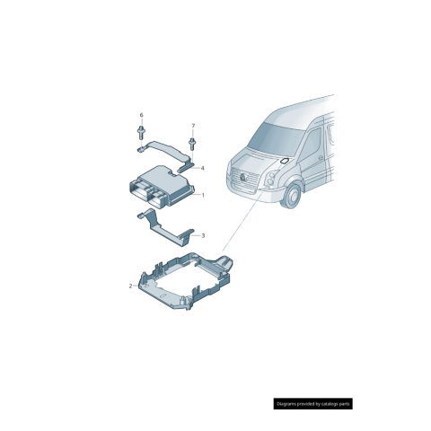 Volkswagen Crafter Kontrol Ünitesi Tablası 2E0937535P