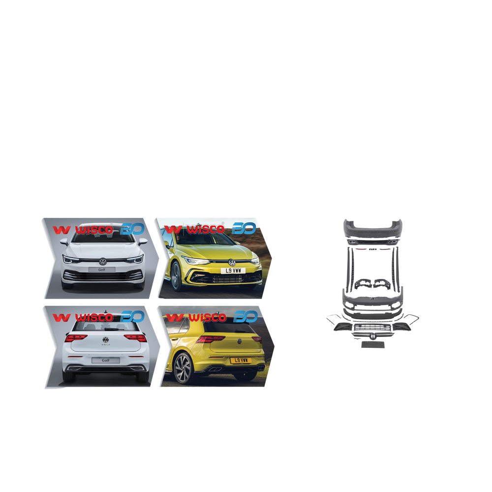 Tampon Seti Komple (Ön-Arka-Yan) VW Golf 8 R-Line 2020- 5H0807217|5H0807221
