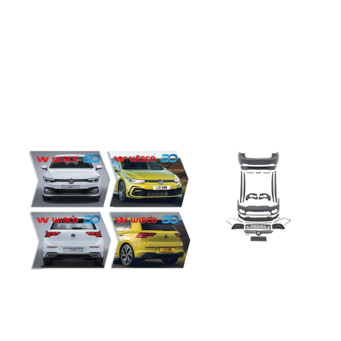 Tampon Seti Komple (Ön-Arka-Yan) VW Golf 8 R-Line 2020- 5H0807217|5H0807221