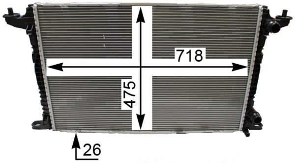 Su Radyatörü A4 A5 A6 A7 15- Behr 8W0121251L