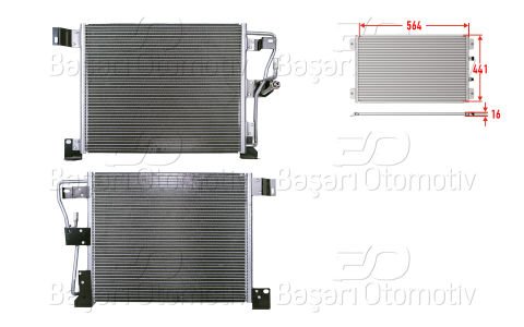 Klıma Radyatoru 564X441x16 Jeep Grand Cherokee 4.0 5.2 [55115864]