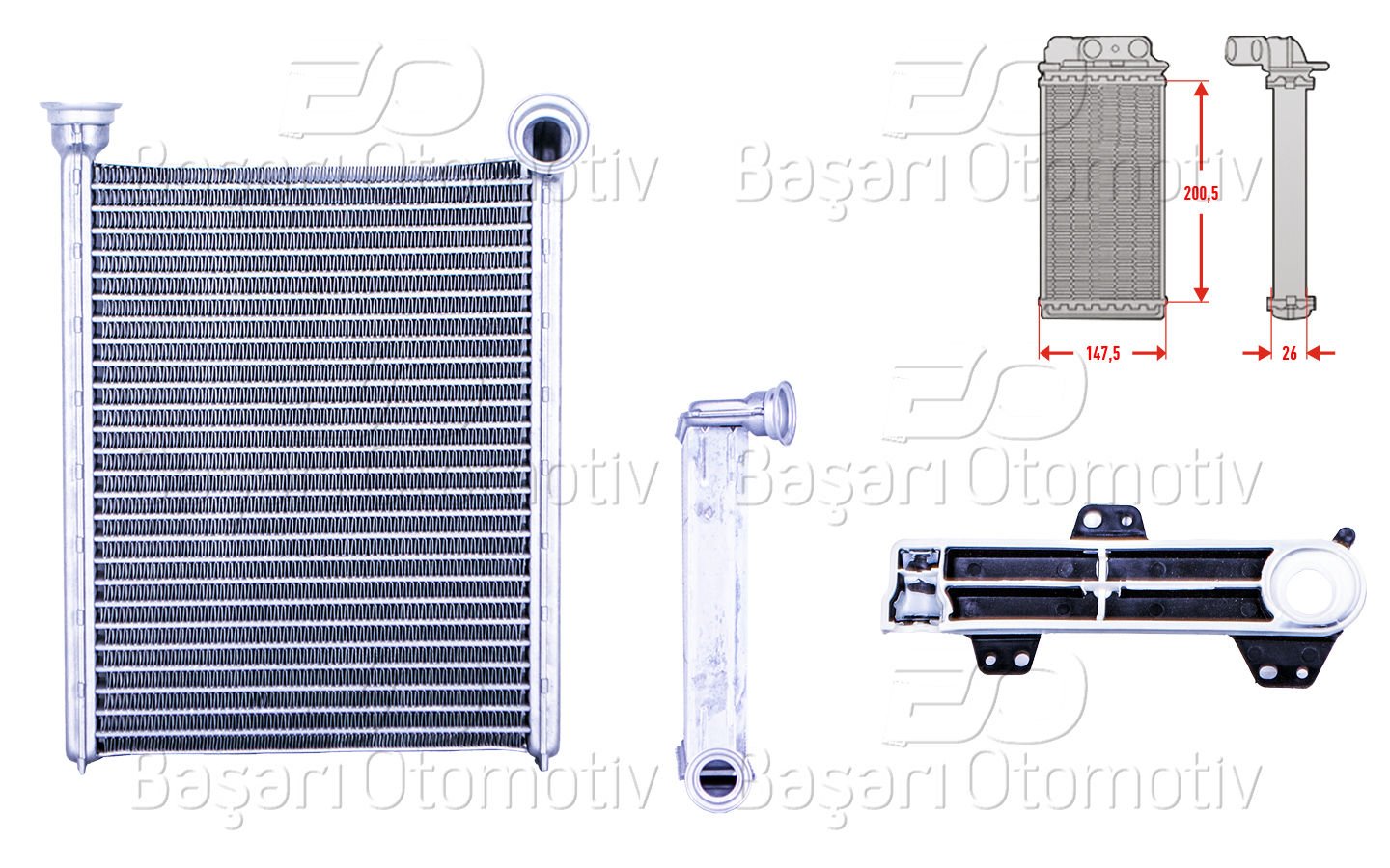 Kalorıfer Radyatoru Brazıng Mt-At 148X203 Mm Rena 271154677R