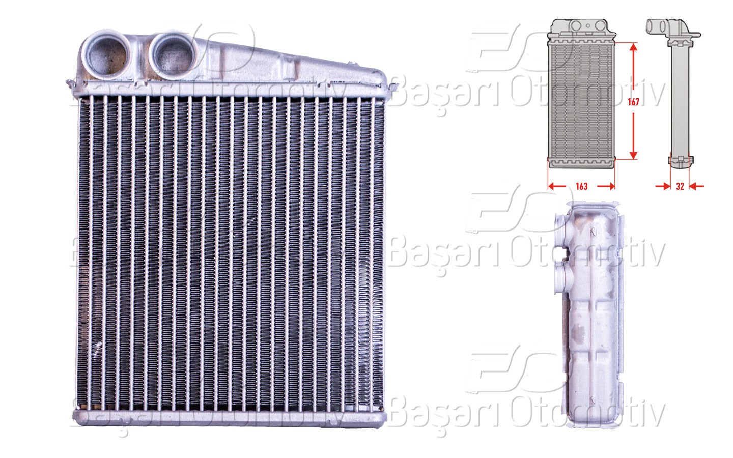 Kalorıfer Radyatoru Brazıng 167X171 Mm Nıssan Mıc 7701208766