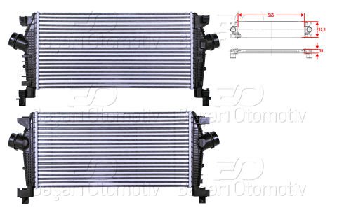 Turbo Radyatoru (Intercooler) 565X282,3X30 Opel Astr 1302144