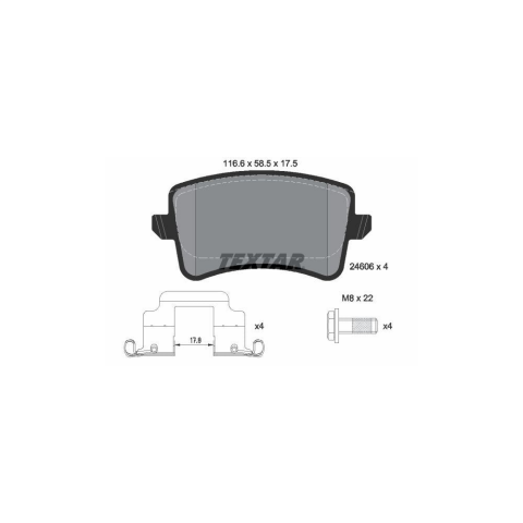 Textar Arka Fren Balatası Audi A4 - A5 - Q5 2008-2016 8K0698451A