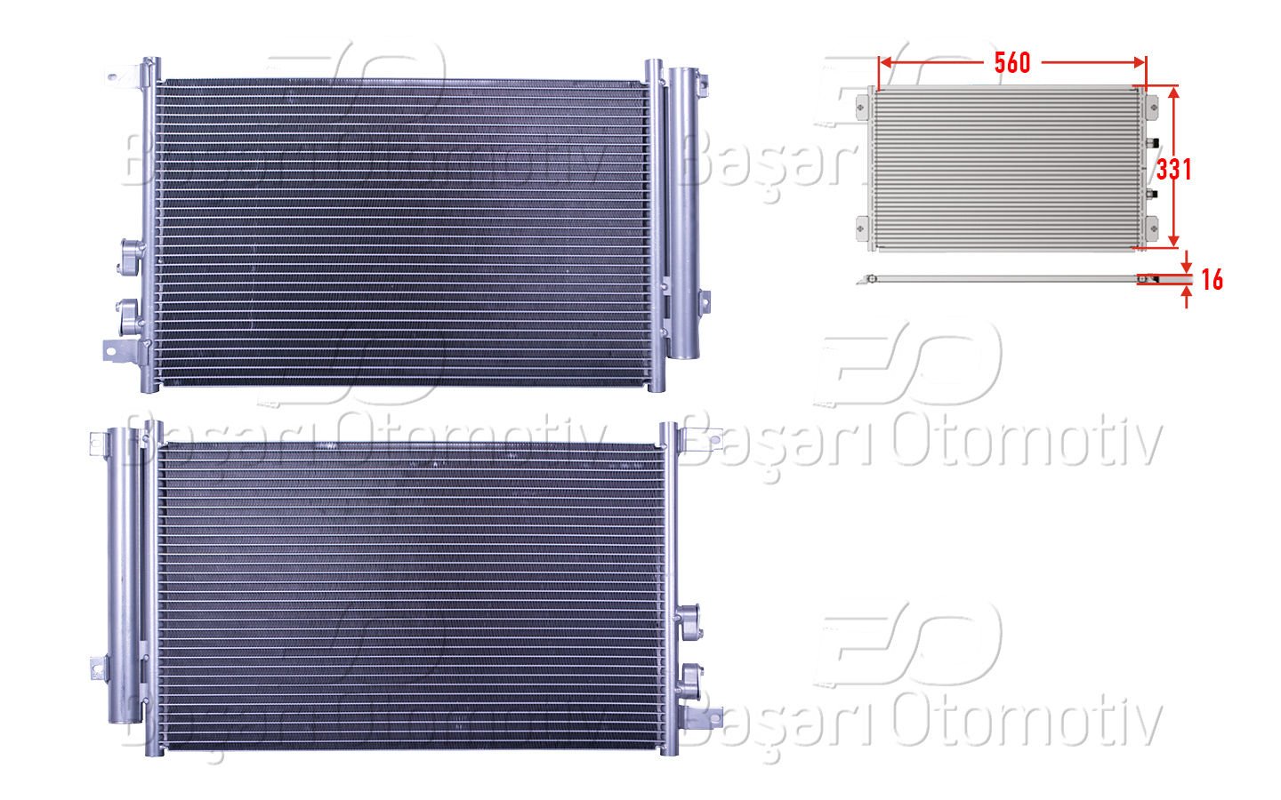 Klıma Radyatoru 560X331x16 Alfa Romeo 147 1.9Jtd 01 46814850