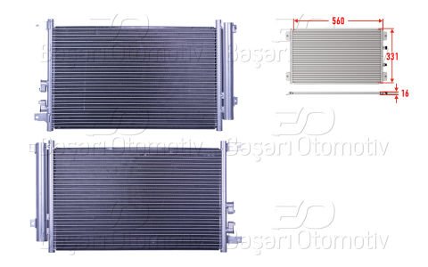 Klıma Radyatoru 560X331x16 Alfa Romeo 147 1.9Jtd 01 46814850