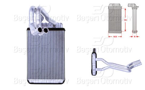 Kalorıfer Radyatoru Brazıng 213X150 Mm Hyundaı Matrıx  97138