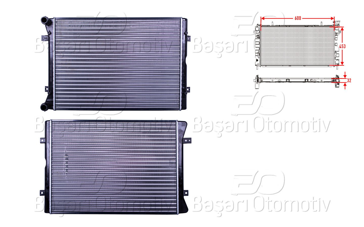 Su Radyatoru Mekanık Mt-At 600X453 Mm Vw Sharan 1 7M3121253F