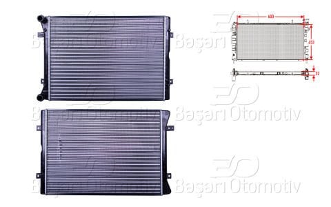 Su Radyatoru Mekanık Mt-At 600X453 Mm Vw Sharan 1 7M3121253F