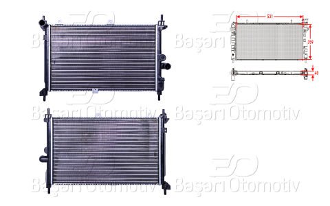 Su Radyatoru Mekanık Mt 531X359x40 Opel Astra F 1.7  1300103