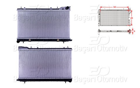Su Radyatoru Brazıng Mt-At 360X686x16 Subaru Forester  45111