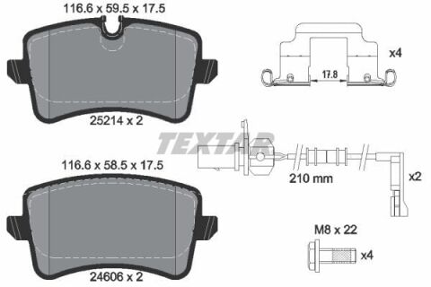 Textar Arka Fren Balatası VW A6 - A7 - A8 2010-2010 4G0698451