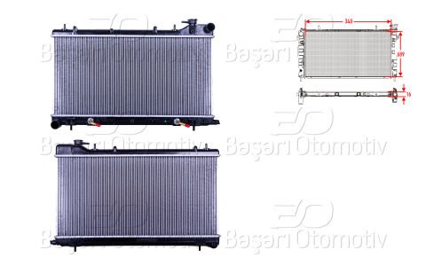 Su Radyatoru Brazıng At 340X689x16 Subaru Impreza 98-0 45111