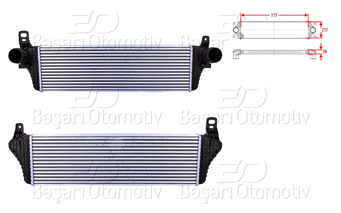 Turbo Radyatoru (Intercooler) 717X217x50 Vw T6 2. 7E0145804A