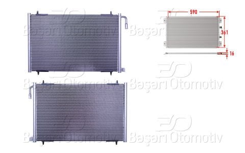 Klıma Radyatoru 590X361x16 Peugeot206 98> 6455.W6