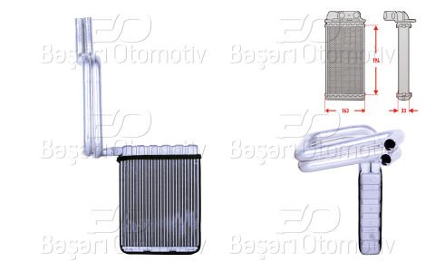 Kalorıfer Radyatoru Brazıng 195X168 Mm Ford Foc BV6N18B539AA