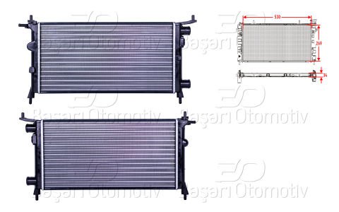 Su Radyatoru Mekanık Mt 530X269x34 Opel Corsa B 1.0  1300173