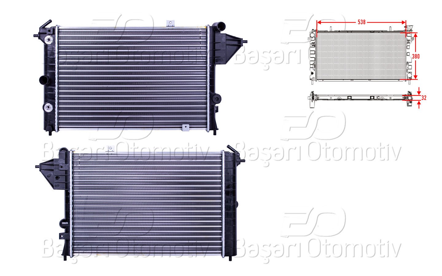 Su Radyatoru Mekanık At 538X380x32 Opel Vectra A 1.7 1300122