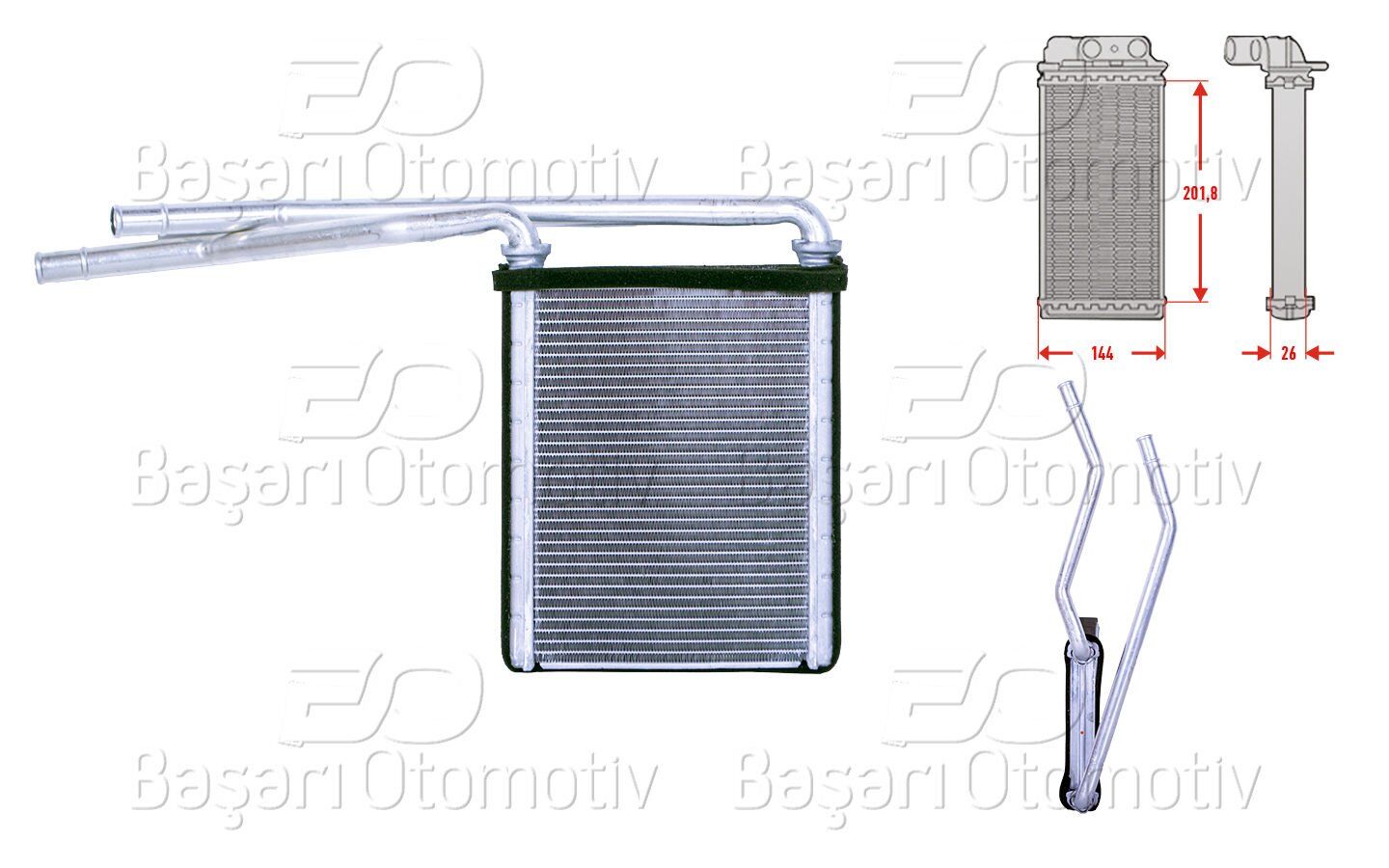 Kalorifer Radyatörü Toyota Yaris 1.0 - 1.33 - 1.8 - 1.4 2005- 87107-0D050
