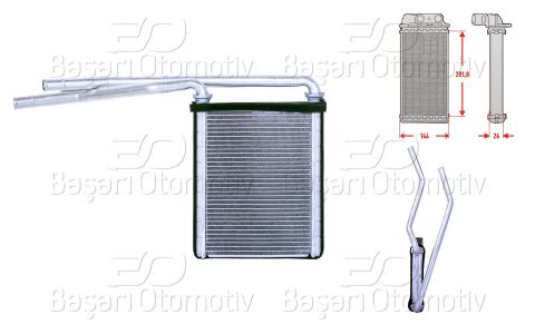 Kalorifer Radyatörü Toyota Yaris 1.0 - 1.33 - 1.8 - 1.4 2005- 87107-0D050