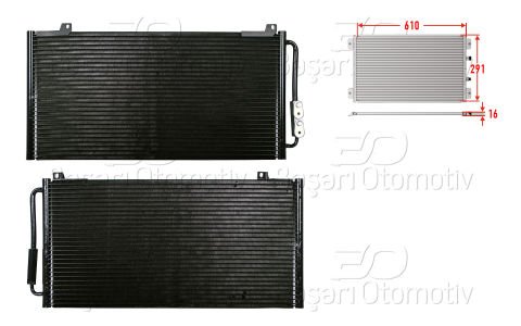 Klıma Radyatoru 610X291x16 Rover 200 400 95-05 [JRB100310]