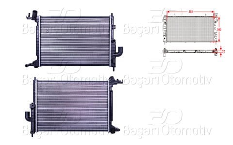 Su Radyatoru Mekanık Mt 348X500x32 Opel Vectra B 1.7 1300163