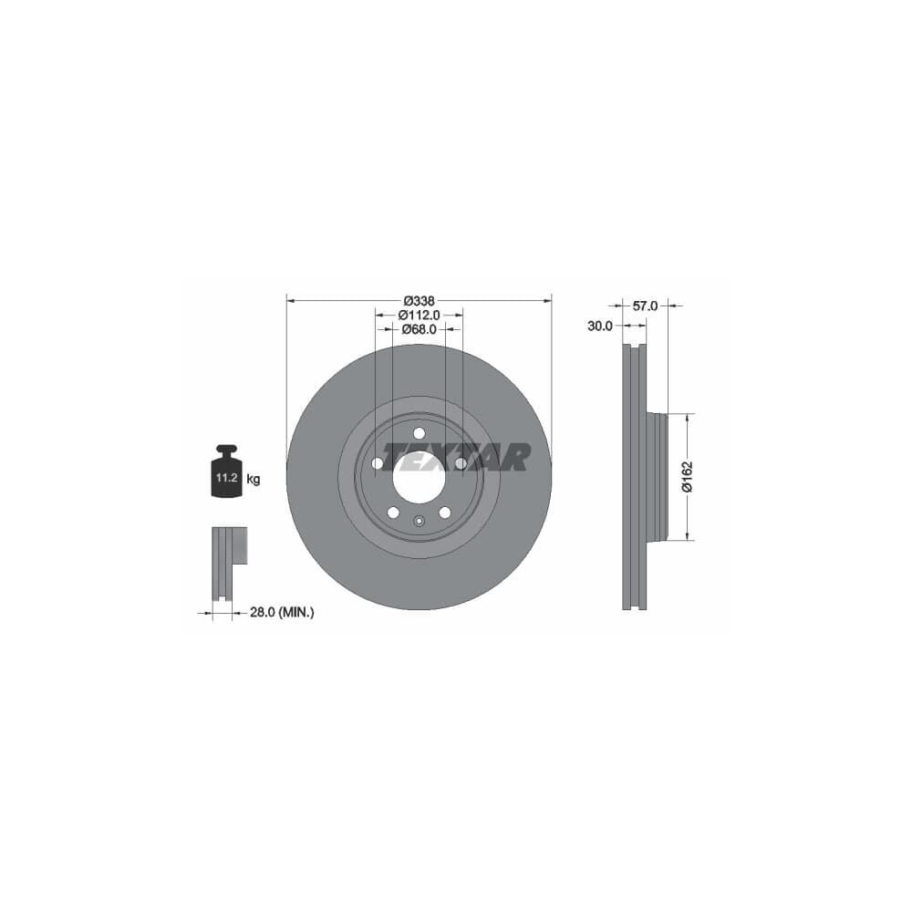 Textar Ön Fren Diski Audi A4 - A5 - Q5 2015- 8W0615301P