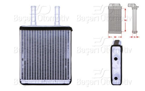 Kalorıfer Radyatoru Brazıng 165X163 Mm Hyundaı Getz 1. 97221