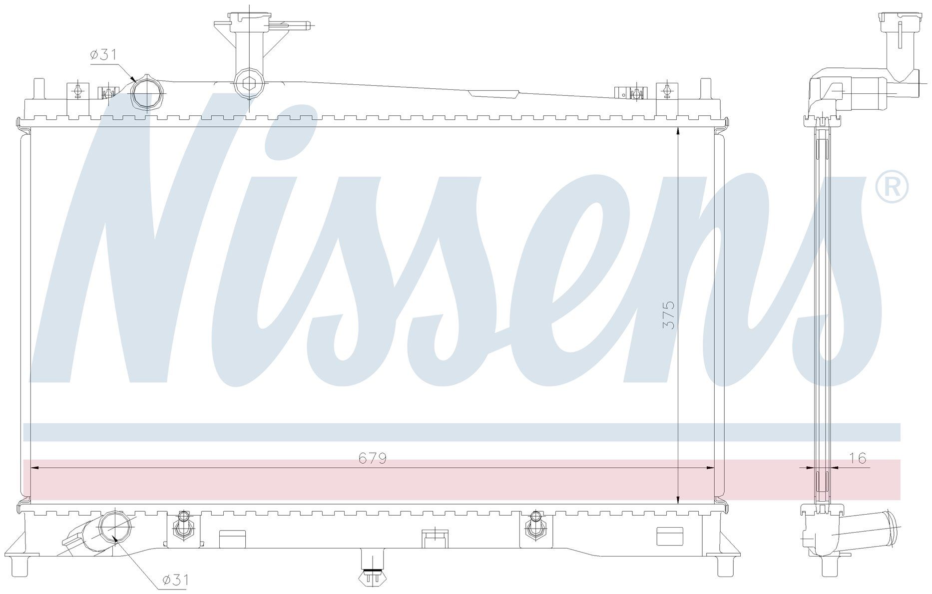 Su Radyatoru Brazıng At 375X699x16 Mm Mazda 6 Serısı 2. LF21
