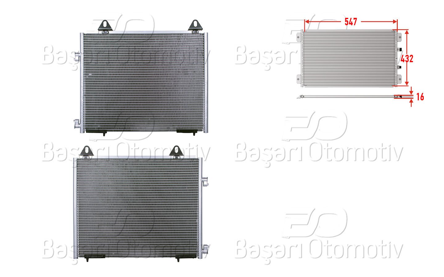 Klıma Radyatoru 547X432x16 Rover Freelander1 97-01 AWR5796