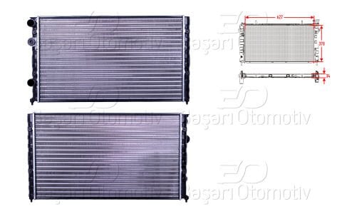 Su Radyatoru Mekanık Mt-At 627X378 Mm Vw Polo Lu 1H0121253CB