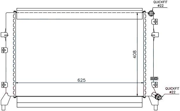 Su Radyatoru Mekanık Mt-At 625X408 Mm Vw Golf5 6 1K0121251BN