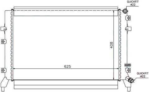 Su Radyatoru Mekanık Mt-At 625X408 Mm Vw Golf5 6 1K0121251BN