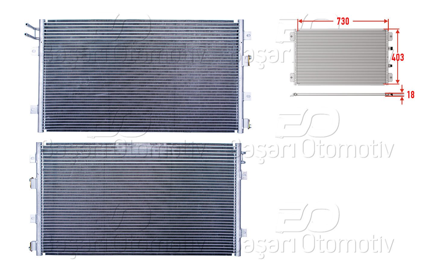Klıma Radyatoru 730X403x18 Chrysler Sebrıng 2.0 2001 5017621
