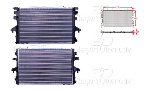 Su Radyatoru Mekanık Mt-At 710X463 Mm Vw T5 Multı 7H0121253G