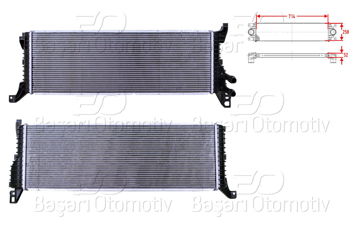 Turbo Radyatoru (Intercooler) 714X258x52 Vw Transporter 6 Multıvan 6 [7E0121212B]