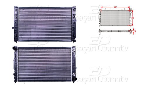 Su Radyatoru Mekanık At 632X399 Mm Audı A4 A6 Pas 8D0121251L
