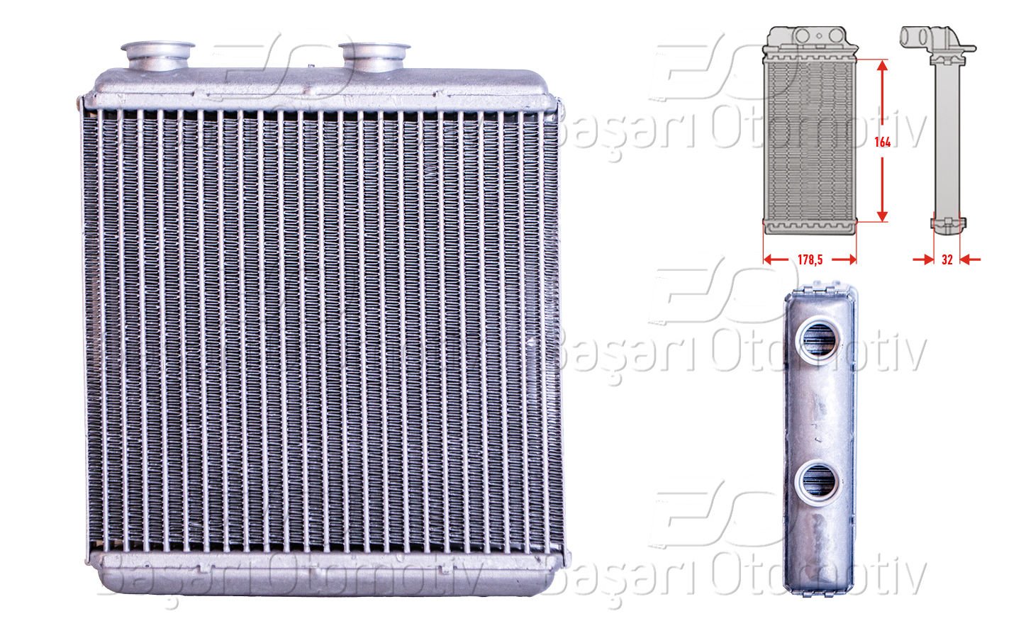 Kalorıfer Radyatoru Brazıng 164X180 Mm Opel Merıva 1 1618288
